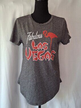 American Eagle Tailgate Gray Las Vegas Flamingo Graphic Tee Sz M